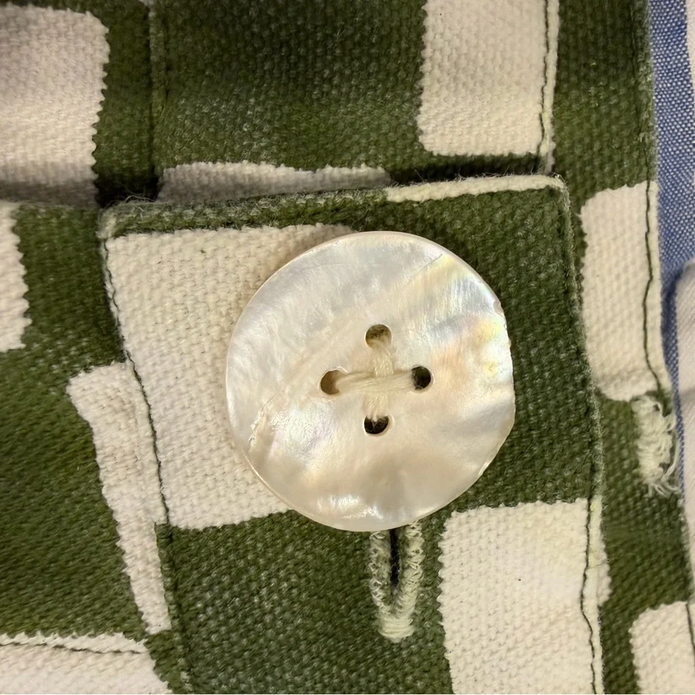 SZ Blockprints Disco Pants XS Green Jaipur Block Print (Rare) - Picture 4 of 6